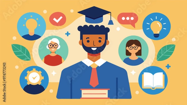 Obraz Educational and self development concept illustration