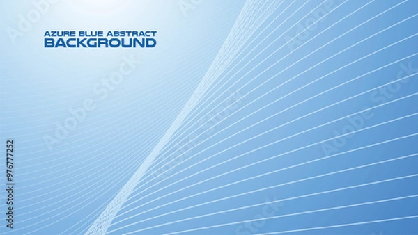 Fototapeta Azure Blue abstract background with curve line for backdrop or presentation