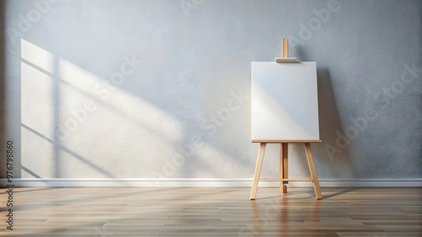 Fototapeta A blank canvas symbolizing creative potential and infinite possibilities, artistic, imagination, creativity, inspiration, blank