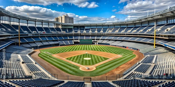Fototapeta Baseball stadium in the Bronx, NYC , sports, MLB, Yankees, team, players, game, fans, stadium, field, home run