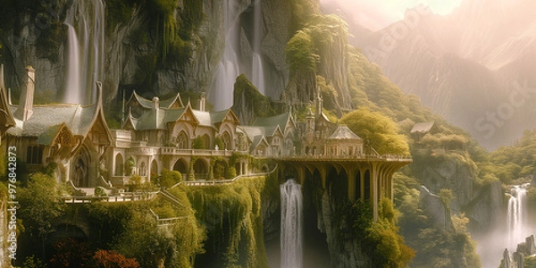 Obraz Rivendell elvish town