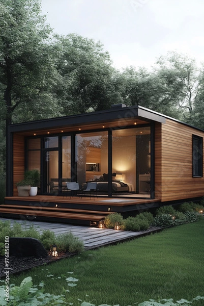 Fototapeta A modern modular house