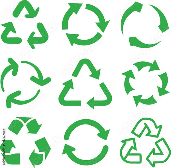 Fototapeta Recycling icon collection. Vector 
