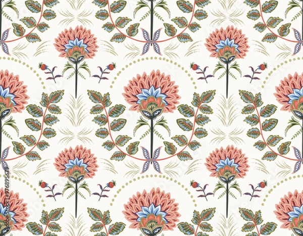 Obraz Romantic Boho floral pattern,  Persian pattern  Indian floral pattern, Vector Illustration ,