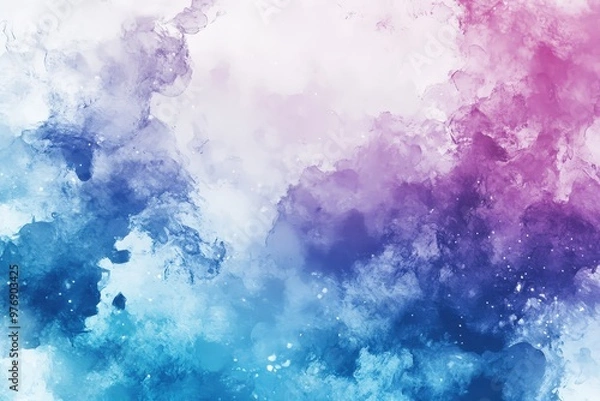 Obraz Aerial view from the plane of fluffy rain cloud in daytime - Cloudscape. Beautiful simple AI generated image