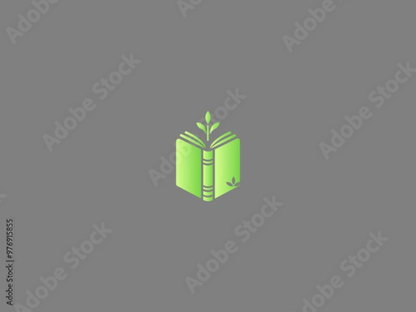 Fototapeta abstract book logo design vector