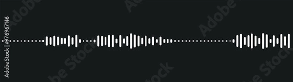 Fototapeta Audio waveform, music wave vector element