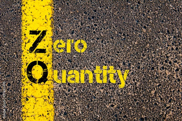Obraz Accounting Business Acronym ZQ Zero Quantity