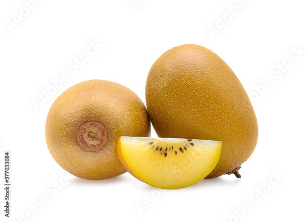 Obraz gold kiwi isolated on white background