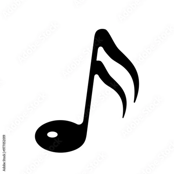 Fototapeta Music notes symbol. Icons with musical notes, vector illustration
