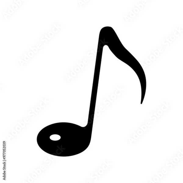 Fototapeta Music notes symbol. Icons with musical notes, vector illustration