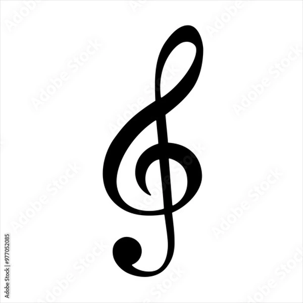 Fototapeta Music notes symbol. Icons with musical notes, vector illustration