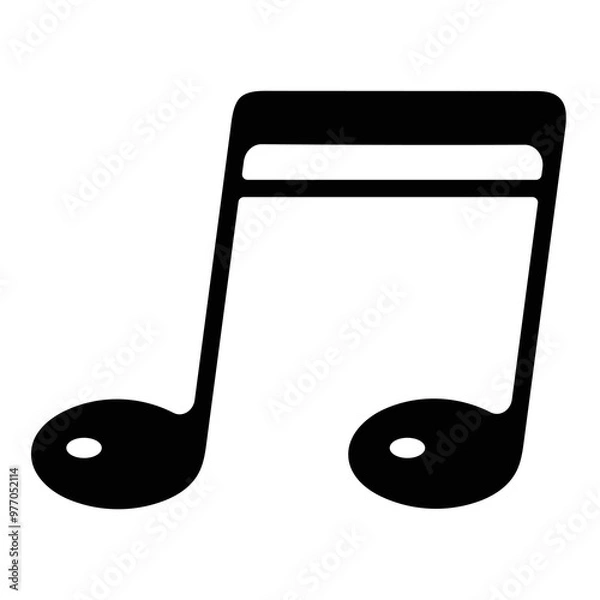 Fototapeta Music notes symbol. Icons with musical notes, vector illustration