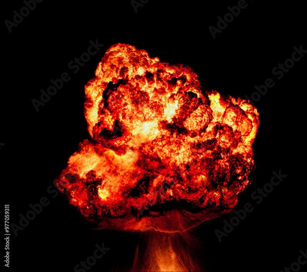 Obraz Huge explosion, fire mushroom.