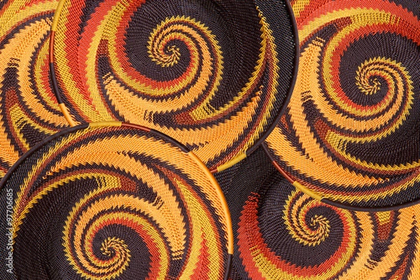 Obraz Tkane koszyki jako tło