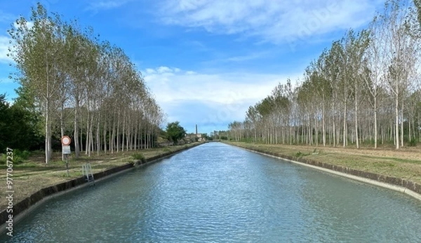 Obraz river  and sky