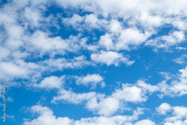 Obraz 晴れた日の日本の空、青空と雲