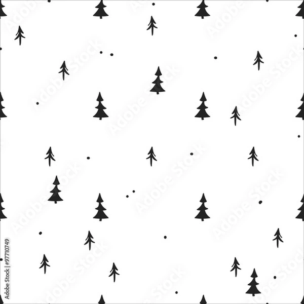Obraz seamless christmas tree pattern