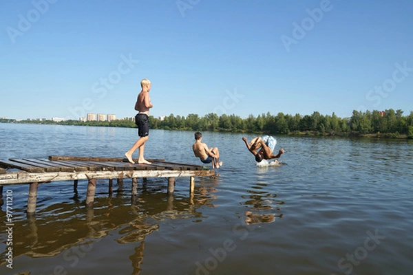 Obraz river. children