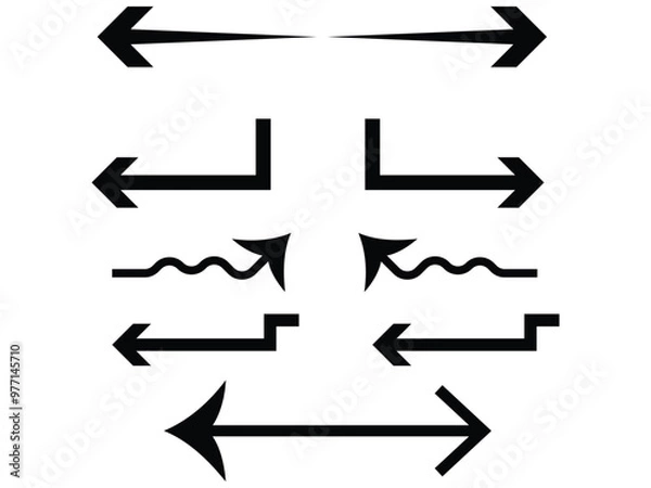 Fototapeta Arrow icons set 