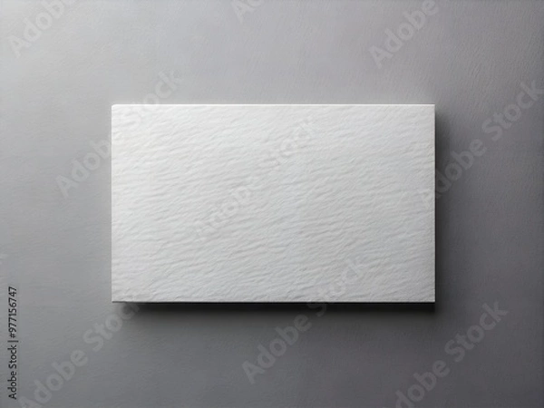 Fototapeta Textured business card mockup on a grey background. 85x55 mm. AI Generative
