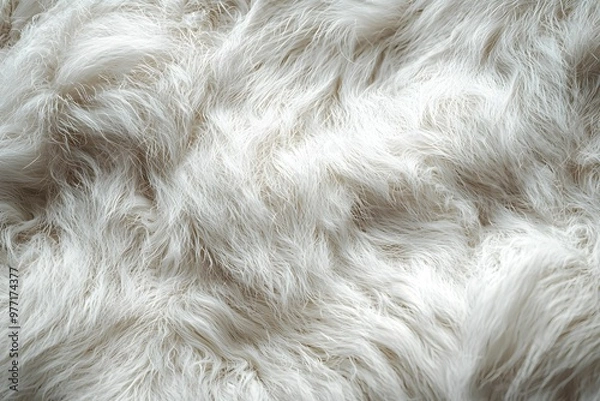 Obraz Soft white fur texture laid out on a flat surface indoors