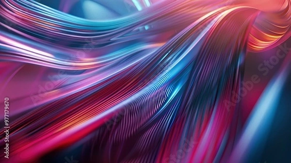 Fototapeta Dynamic abstract lines with a futuristic look.