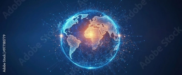 Obraz Digital Earth - A Network of Global Connections