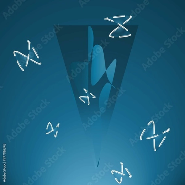Fototapeta Blue Tech Background Abstract Pattern. Abstract Business Tech Science Vector Backdrop.