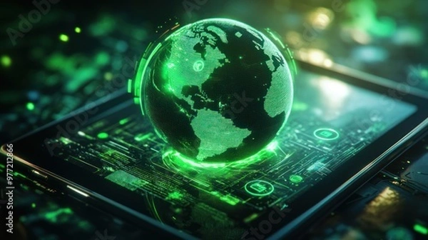 Fototapeta Global Network Connection