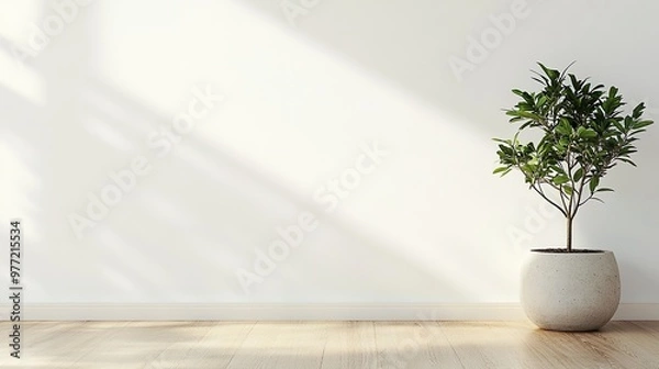 Obraz 白背景と観葉植物09