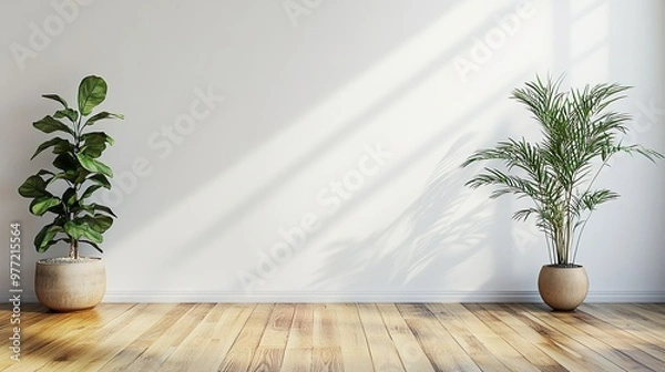 Obraz 白背景と観葉植物10