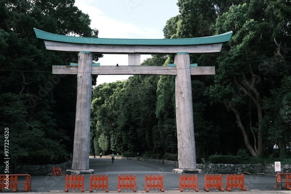Obraz japanese garden gate
