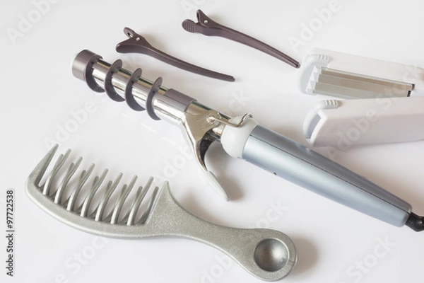 Obraz Парикмахерские инструменты завивка волос

