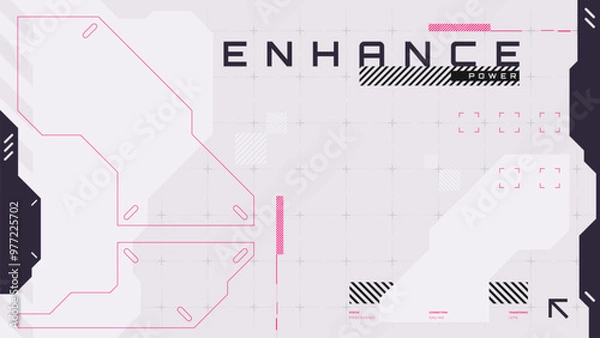 Obraz abstract futuristic background with cyberpunk style design