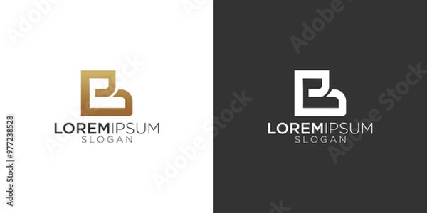 Fototapeta initial b abstract monogram logo vector design	