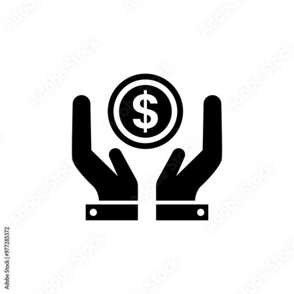 Fototapeta Charity and donation flat icons set. Donated, unity, caring, community, assistance, support, donor, help, volunteer, icons and more signs. Flat icon collection.