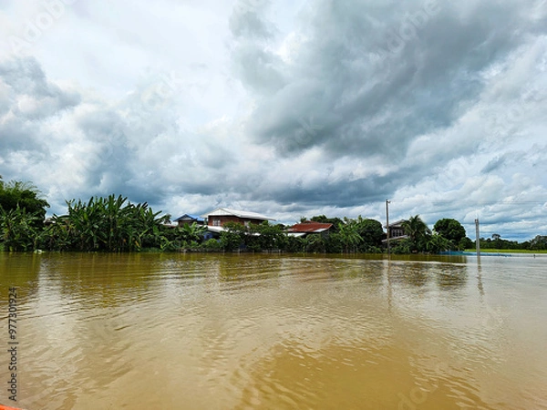 Obraz Flooding in Roi Et Province, Thailand, year 2023