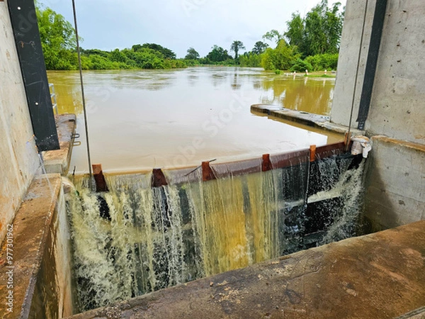 Obraz Flooding in Roi Et Province, Thailand, year 2023