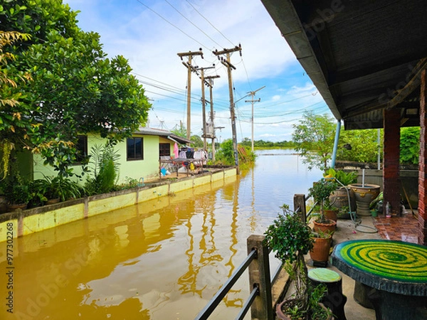 Obraz Flooding in Roi Et Province, Thailand, year 2023