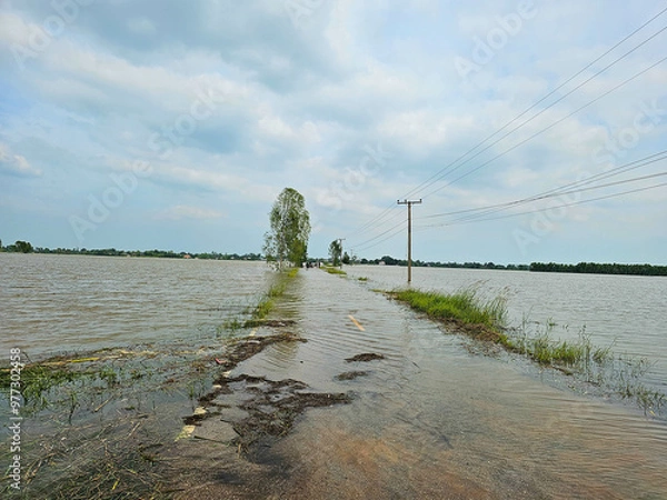 Obraz Flooding in Roi Et Province, Thailand, year 2023