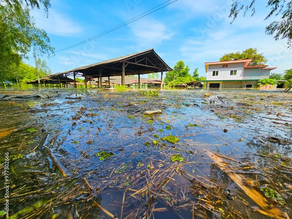 Obraz Flooding in Roi Et Province, Thailand, year 2023