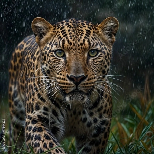 Obraz 歩くヒョウ