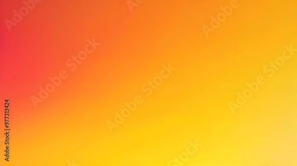 Fototapeta Vibrant gradient background with a smooth transition from orange to yellow, perfect for warm and energetic designs