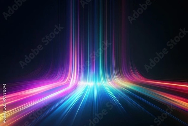 Fototapeta abstract background with glowing lines