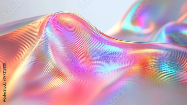 Fototapeta Abstract rainbow white background design, 3d rendering	