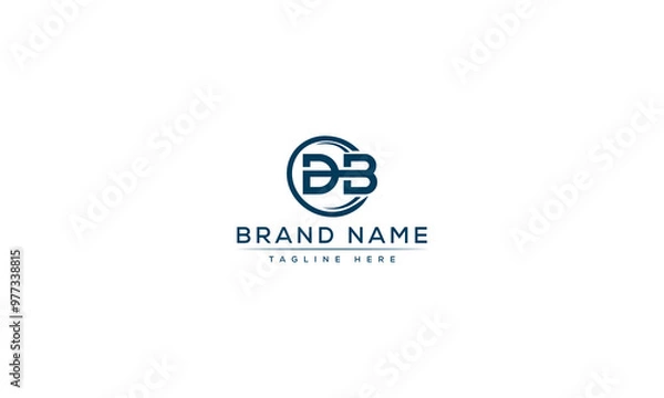 Fototapeta Logo design letter DB . Elegant modern. Vector template.