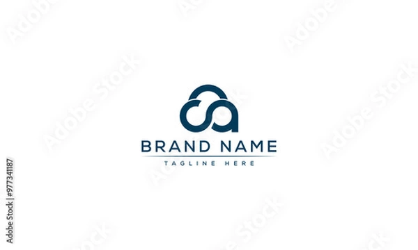 Obraz Logo design letter CA . Elegant modern. Vector template.