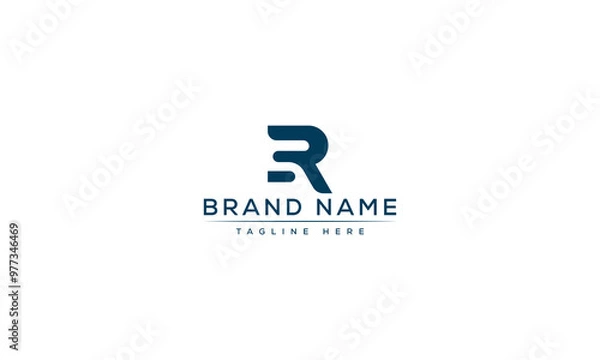 Fototapeta Logo design letter RS . Elegant modern. Vector template.