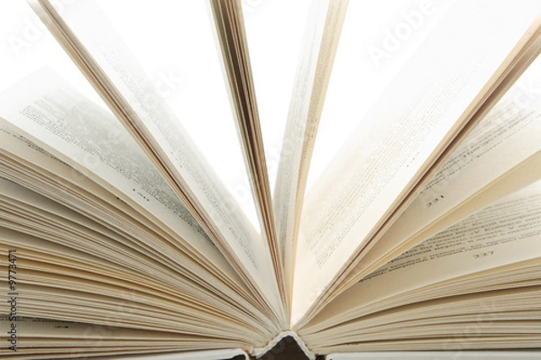 Fototapeta Open book isolated over white background